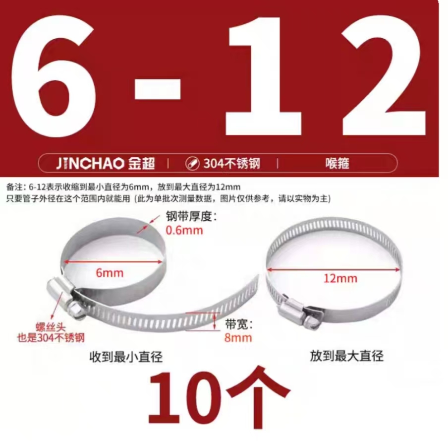 304不锈钢喉箍